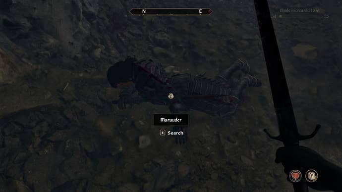 A Maurader corpse in Oblivion Remastered.