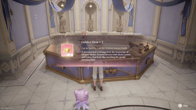 Decription of the Golden Dew material in Infinity Nikki.
