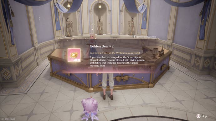 Description of the Golden Dew gear in Infinity Nikki.