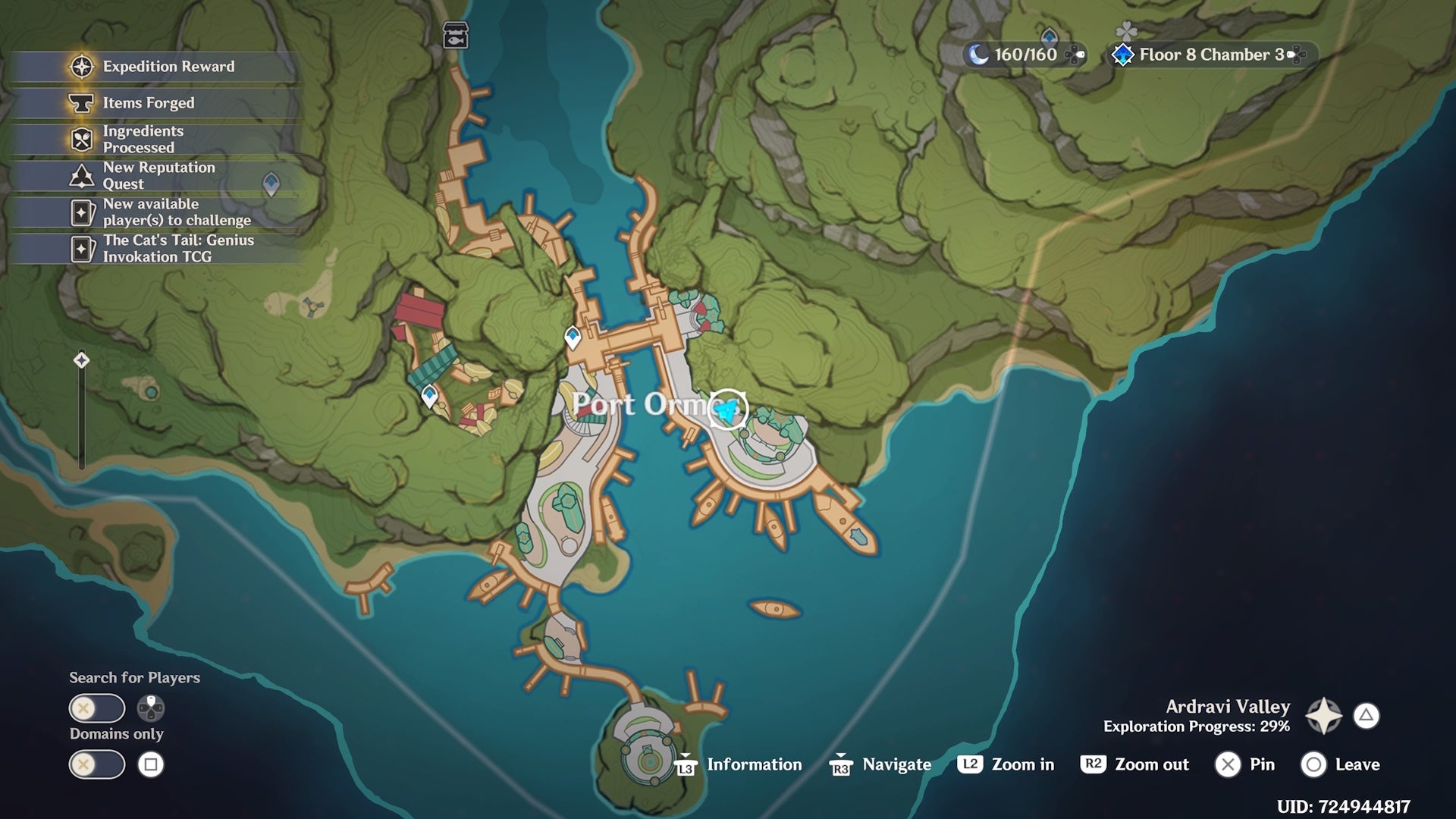 map view of bakak&rsquo;s location in port ormus in sumeru