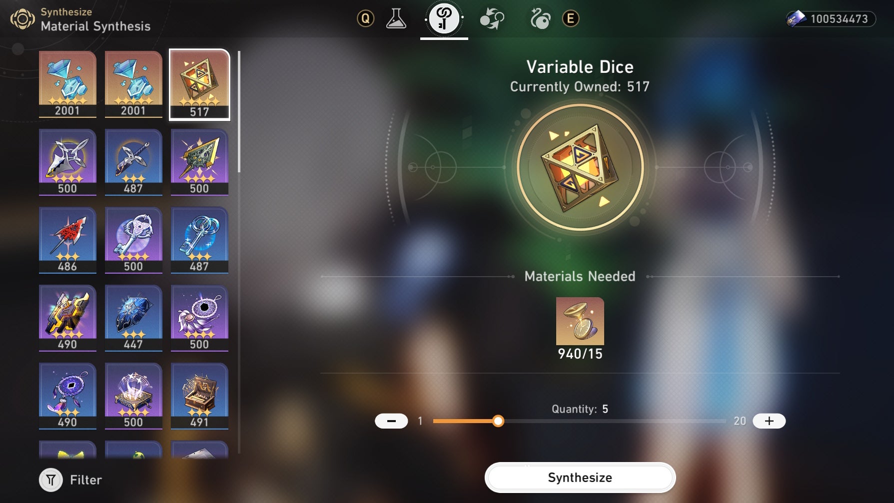 Converting Self-Modeling Resin into Variable Dice in Honkai Star Rail.