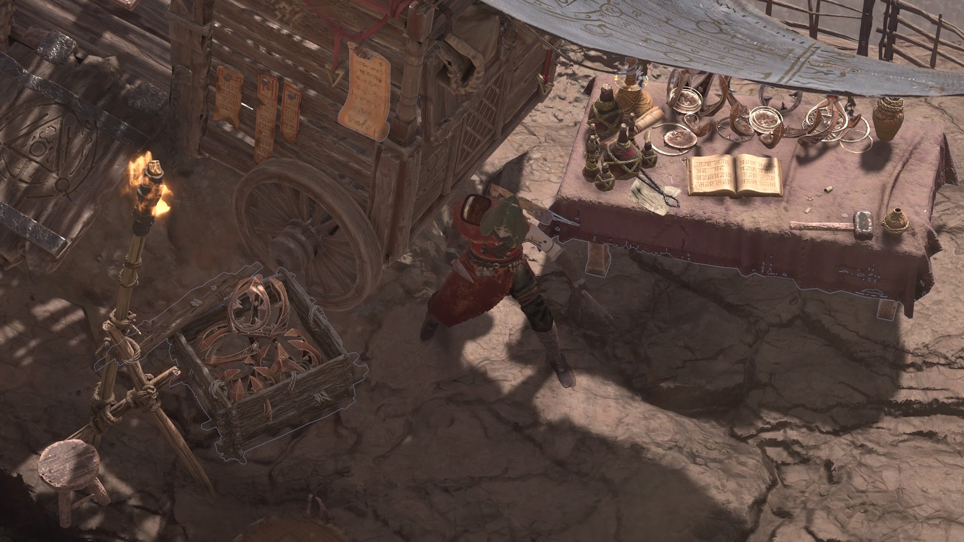 Zoomed in image of Cormond's Workbench and the Rogue character class.