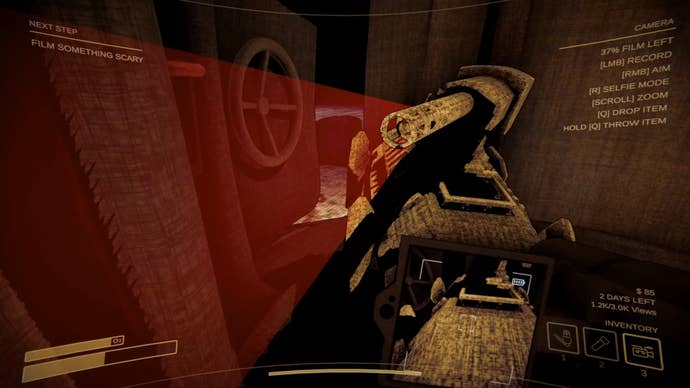 A Dog monstering entering the diving bell bell as the door closes over in Content Warning.