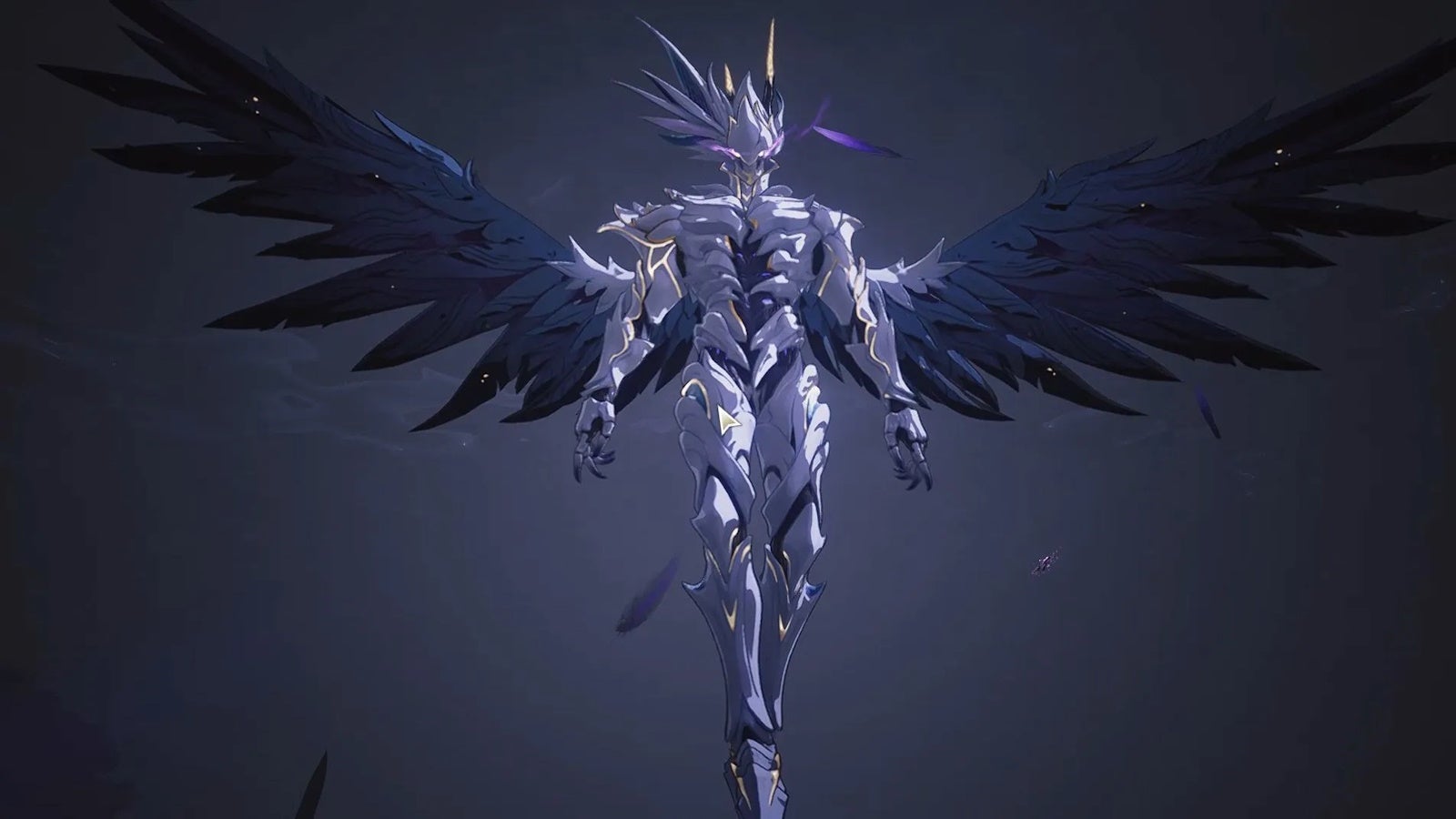 A winged humaoid Echo enemy flying in Wuthering Waves.