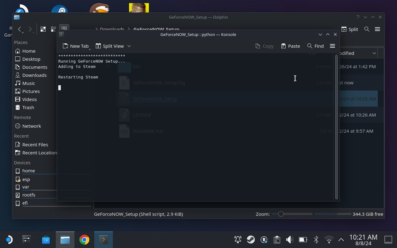 How to install GeForce Now on the Steam Deck step 5: Click Yes and wait for Steam to restart. - 9