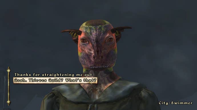 Conversation with City-Swimmer in Oblivion.