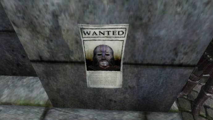 The Gray Fox wanted poster in Oblivion.