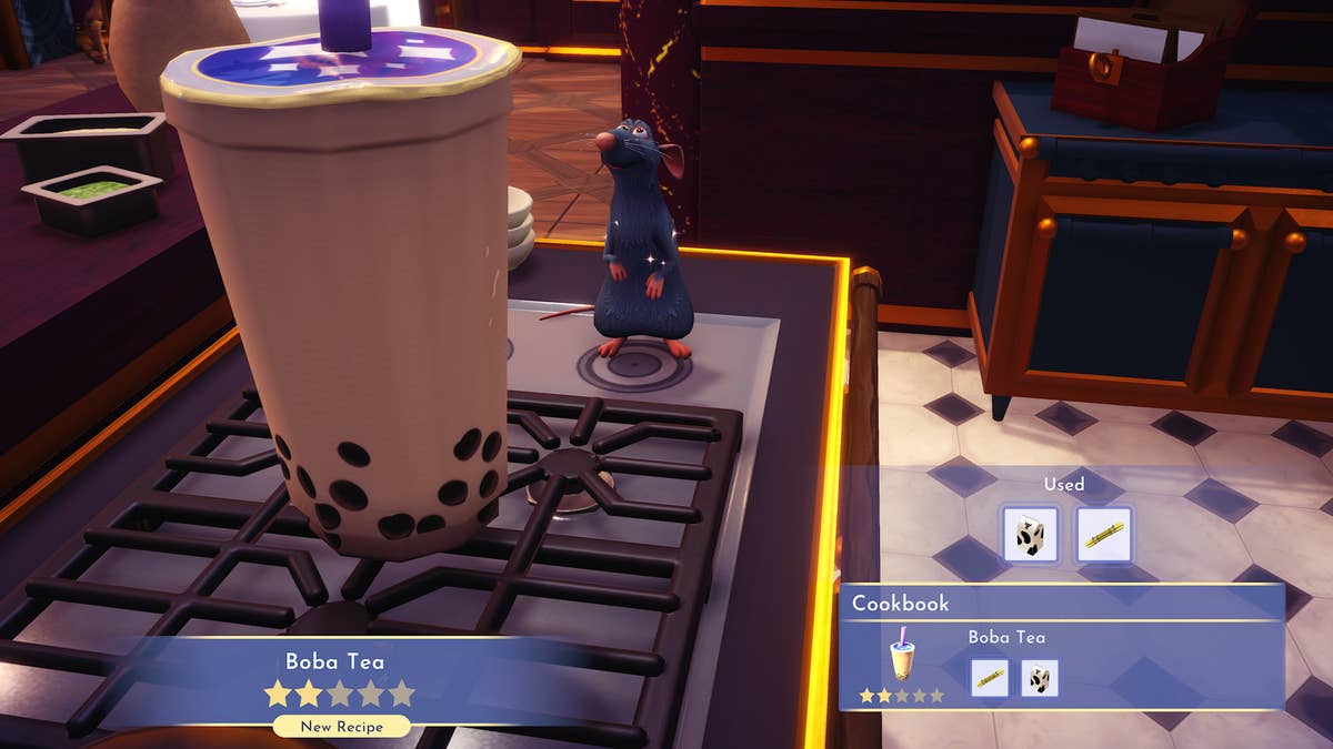 How to make boba tea in Disney Dreamlight Valley, including