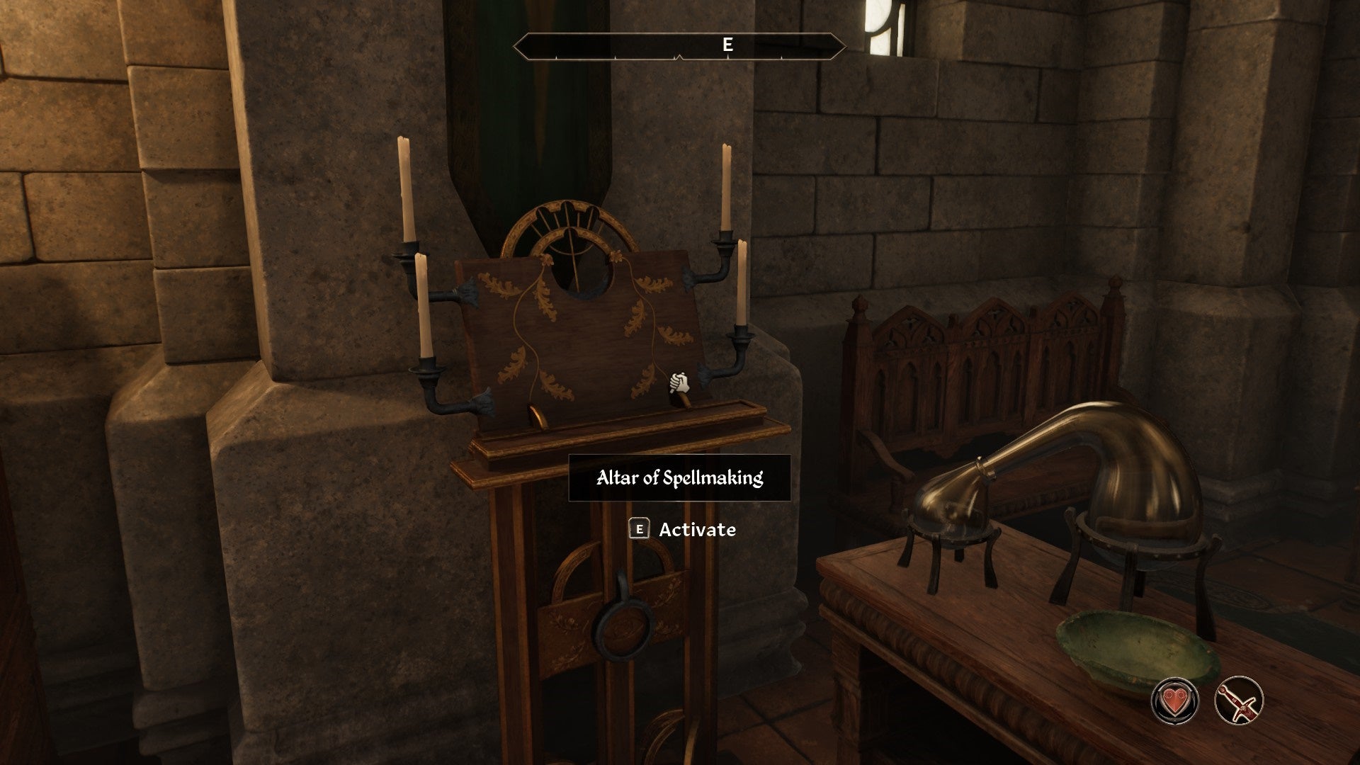 An Altar of Spellcrafting in Oblivion Remastered.