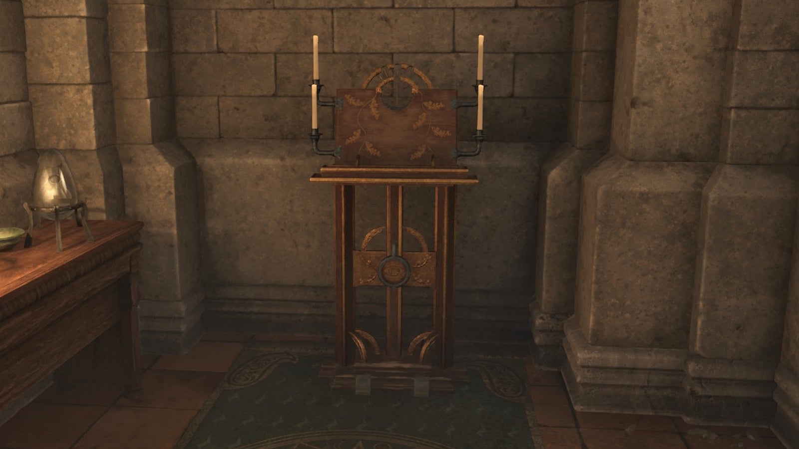 An Altar of Spellcrafting in Oblivion Remastered.