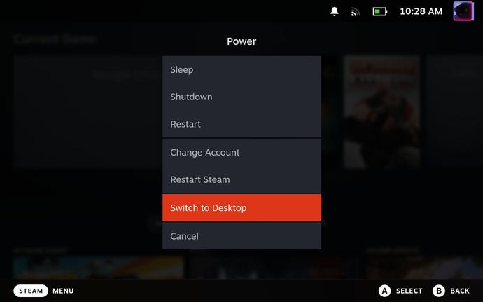 Enter Desktop Mode.