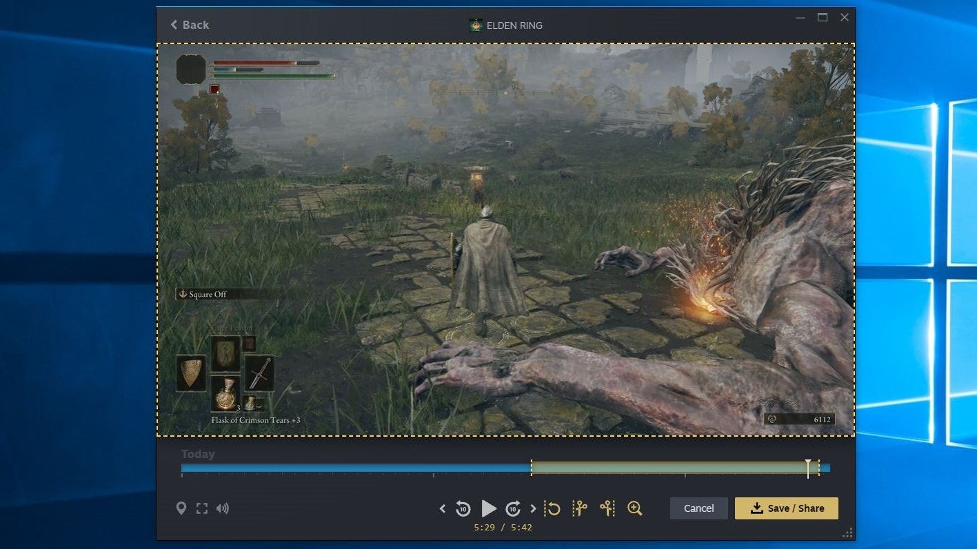 Step 2 of how to edit Steam Game Recording clips: Use the &lsquo;Clip&rsquo; tool to set the start and end points of a clip.