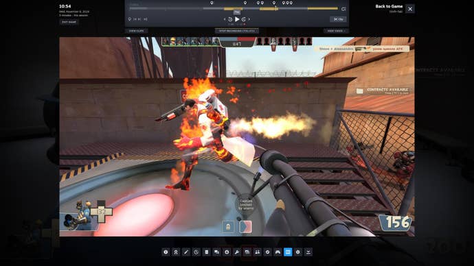 The overlay UI for using Steam Game Recording in Record Manually mode.