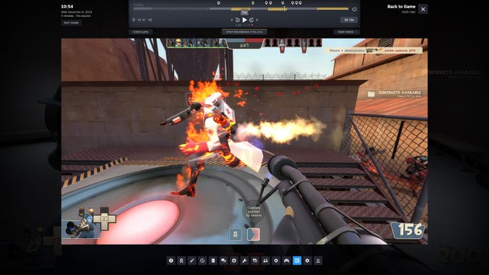 The overlay UI for using Steam Game Recording in Record Manually mode.