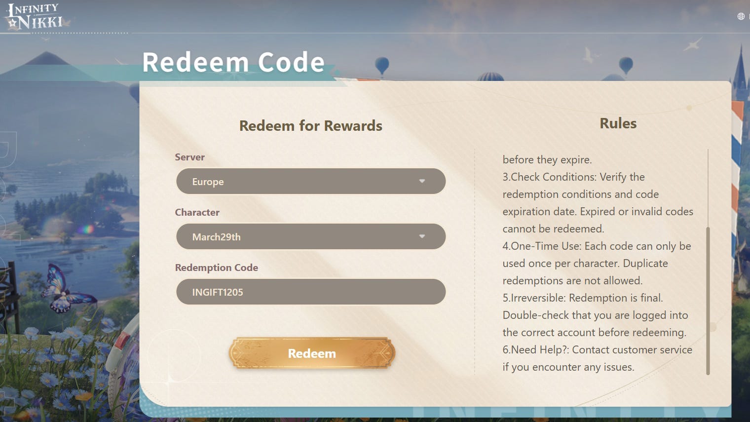 Infinity Nikki codes for April 2025 and how to redeem them | Eurogamer.net