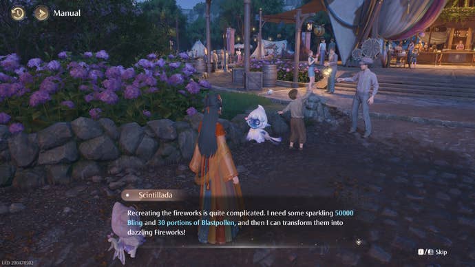 Nikki speaking with Scintillada in Infinity Nikki.