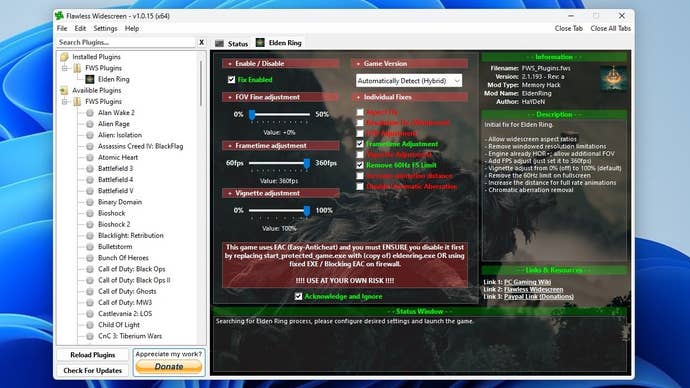 Step 3 of how to unlock the framerate in Elden Ring: check the Acknowledge and Ignore box.