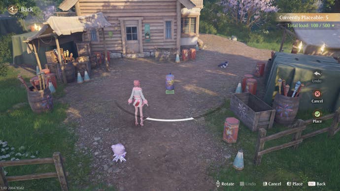 Nikki placing a Portable Firework in Infinity Nikki.