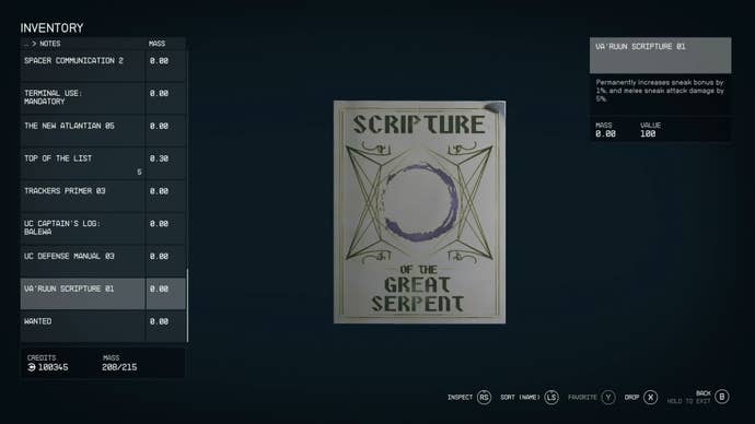 menu image of varuun scripture skill book