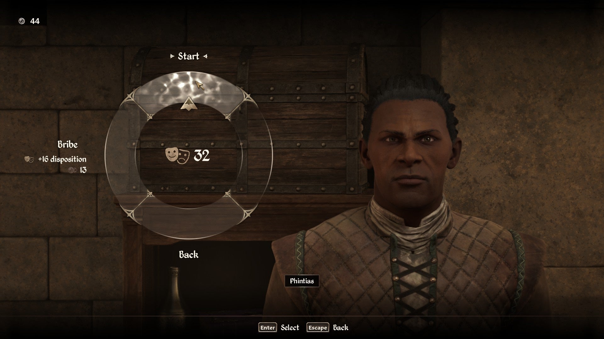 The persuasion minigame in Oblivion Remastered.