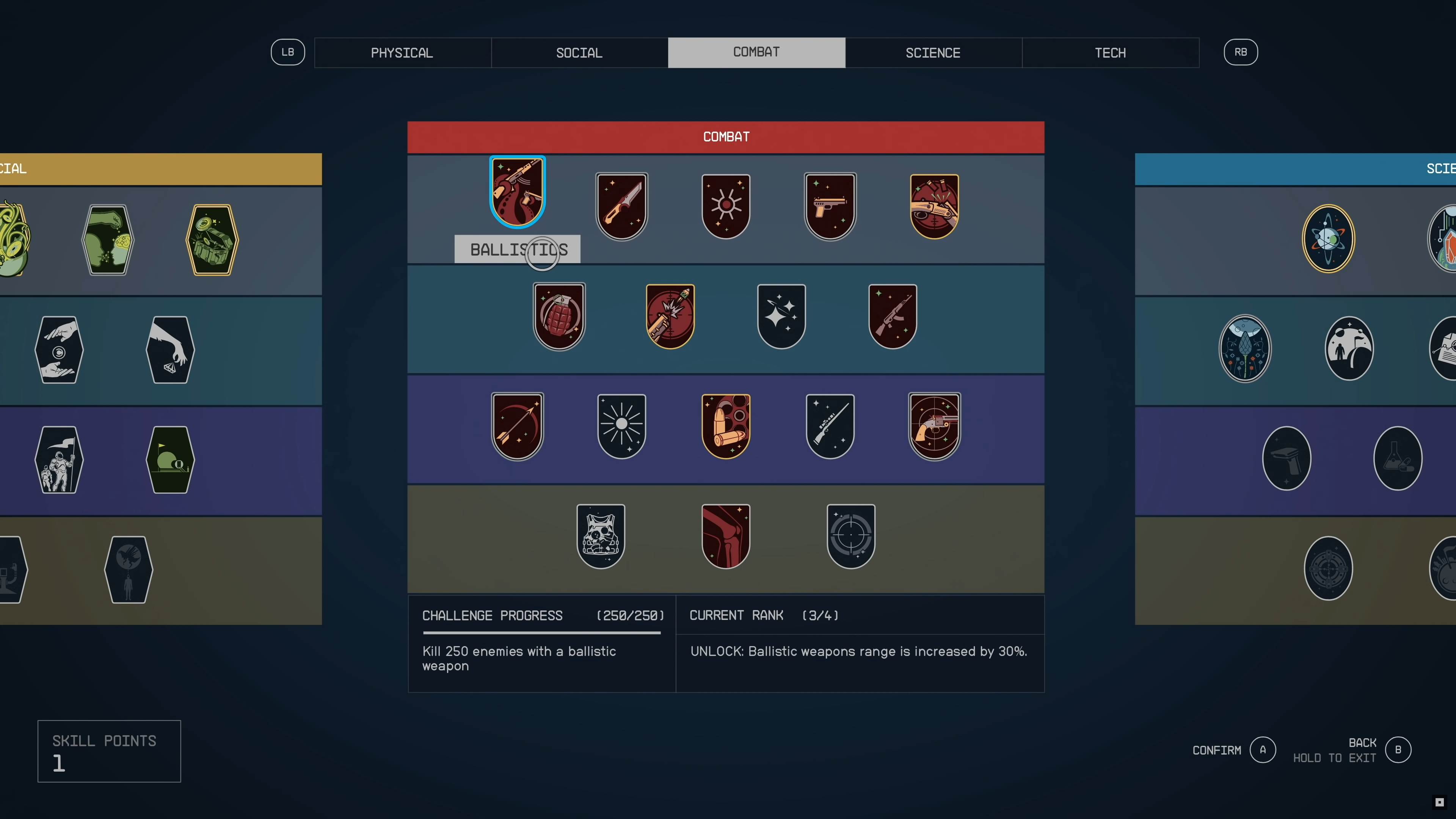 Starfield speculatory skill tree