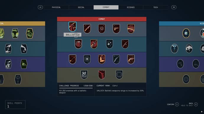 Starfield speculatory skill tree