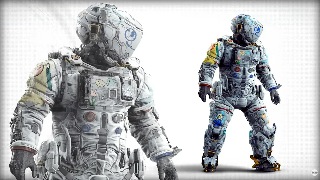 Hugh's scribble suit in Pragmata