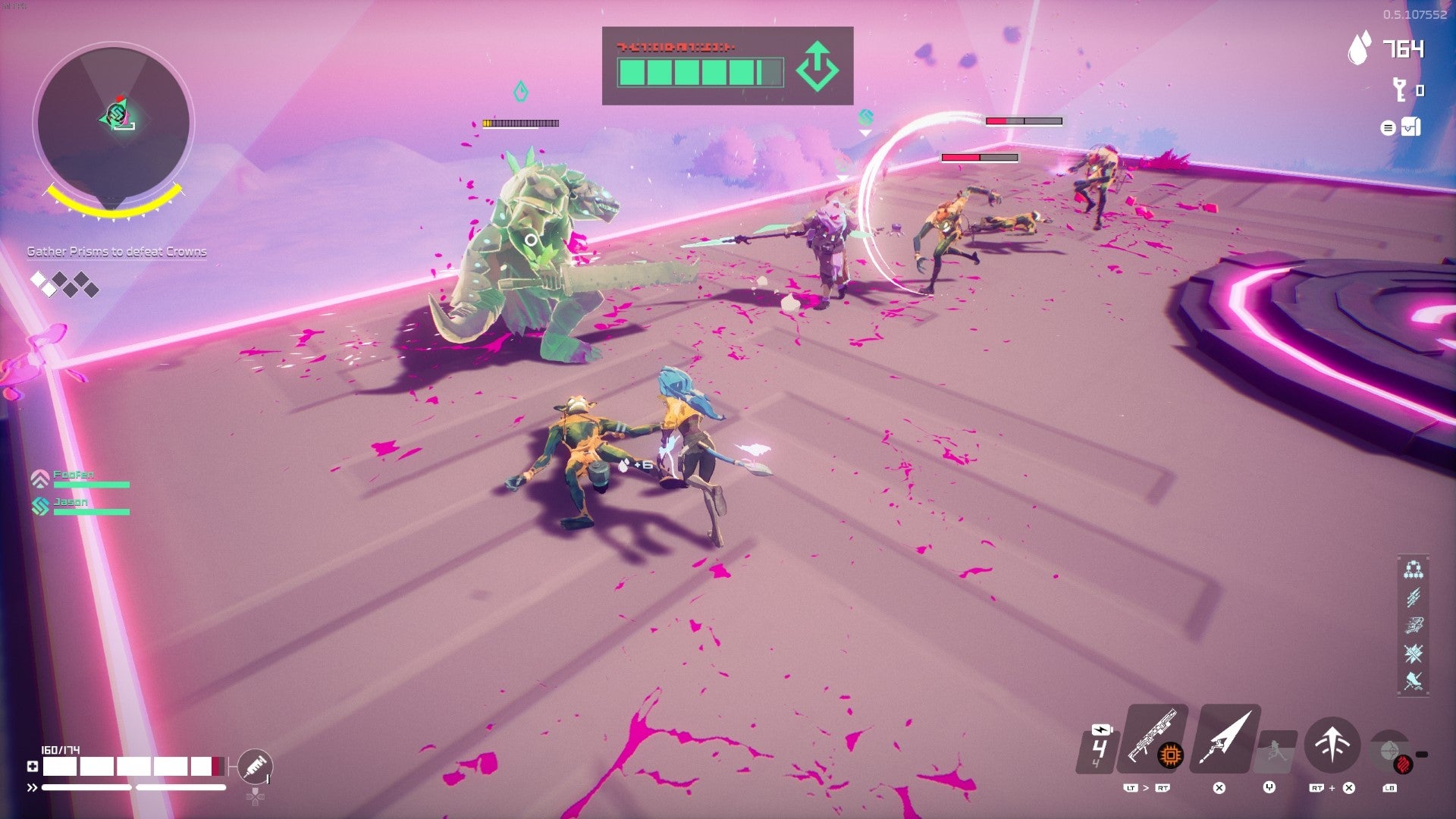 Fending off enemies while the extraction process completes in Hyper Light Breaker. - 3