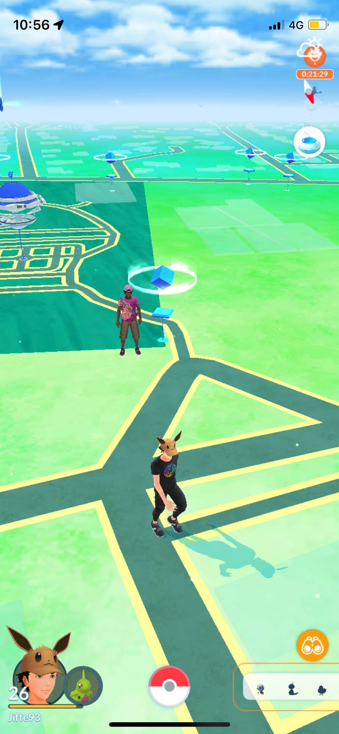 A Challenger on the World Map in Pokemon Go