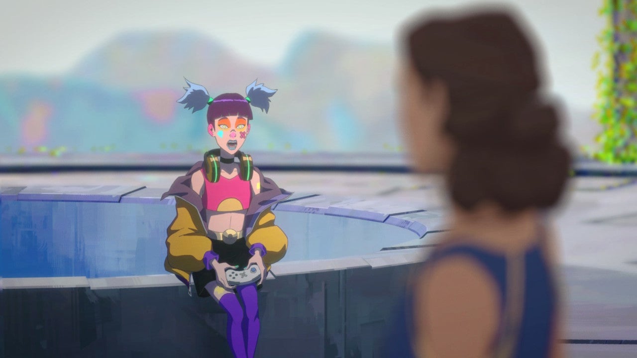 Harmony The Fall of Reverie review - screenshot showing Bliss appears shocked at the presence of Polly/Harmony in Reverie