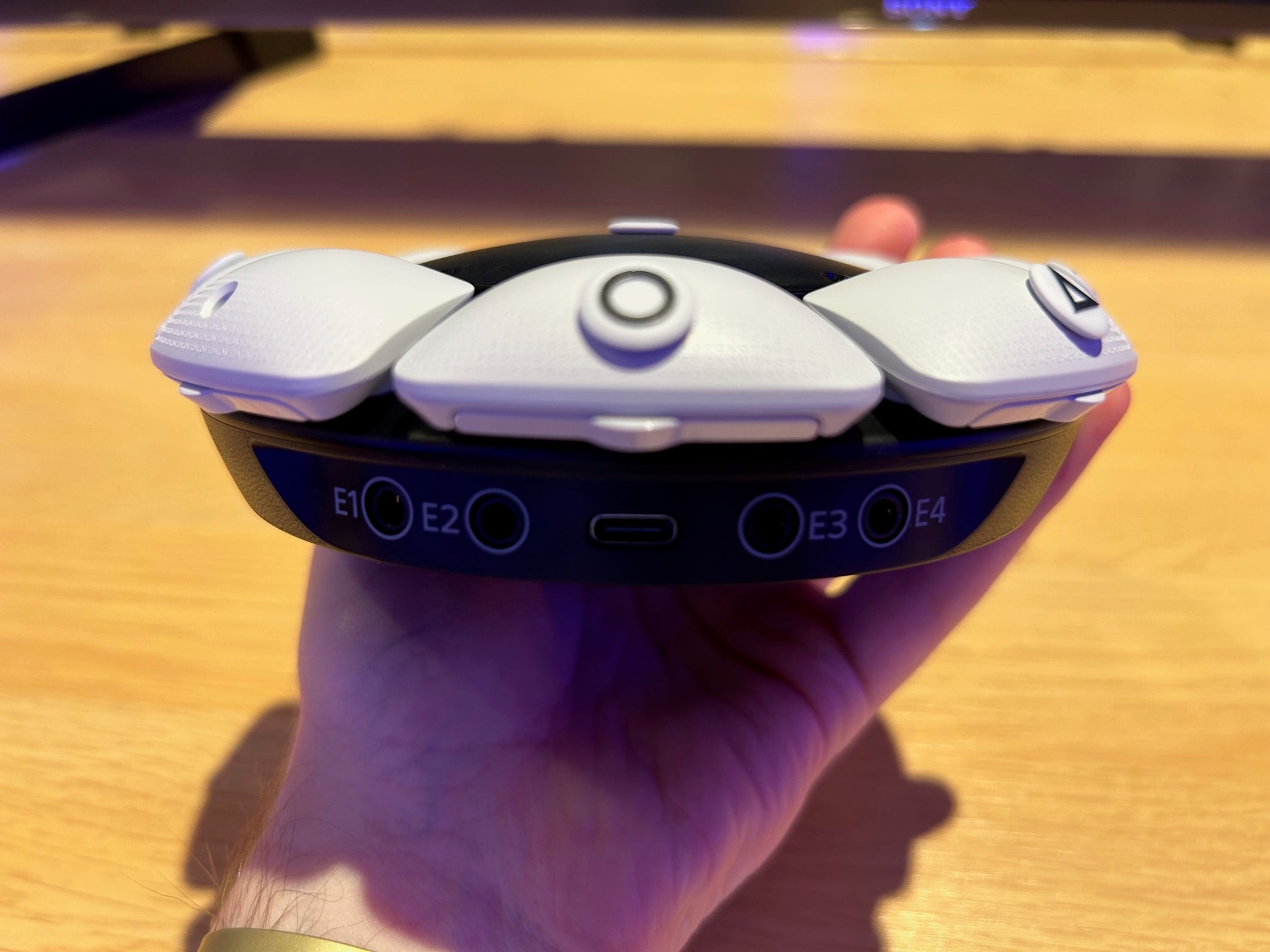 Close up of the side of the Access controller showing the four external ports