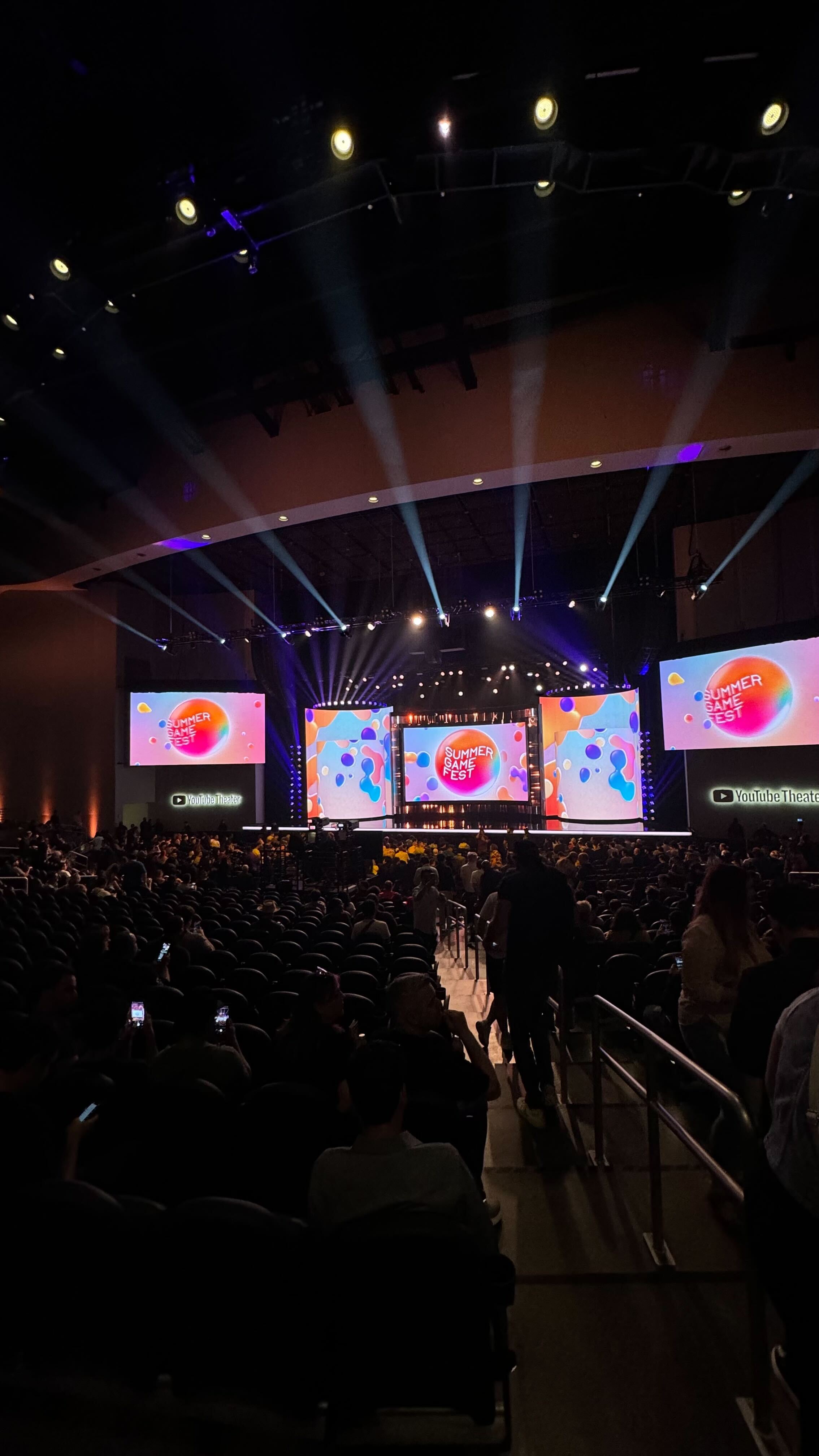 A photo from the audience of Summer Game Fest.