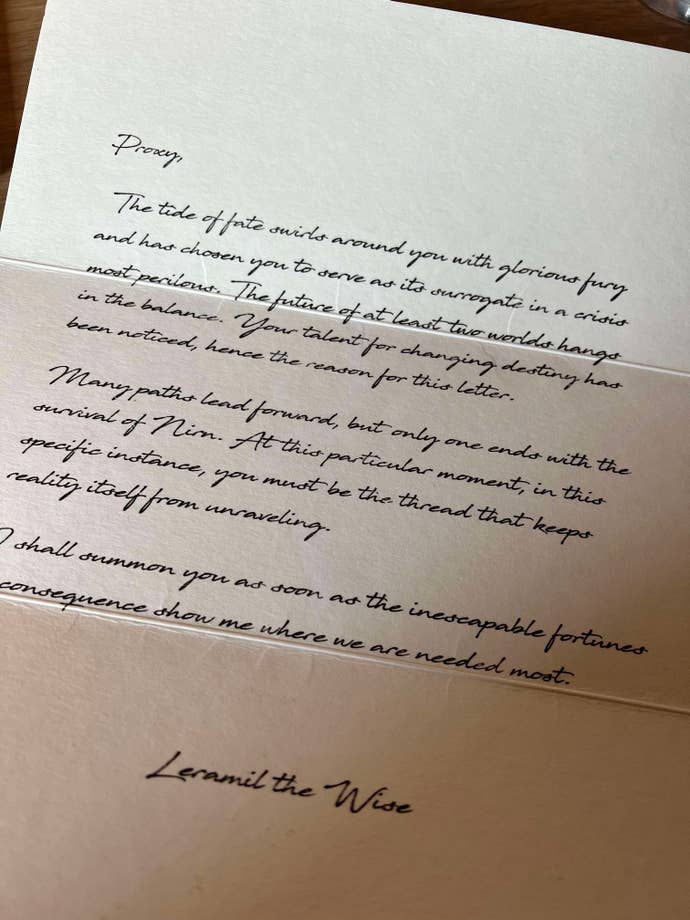 The mysterious letter, signed by Leramil the Wise