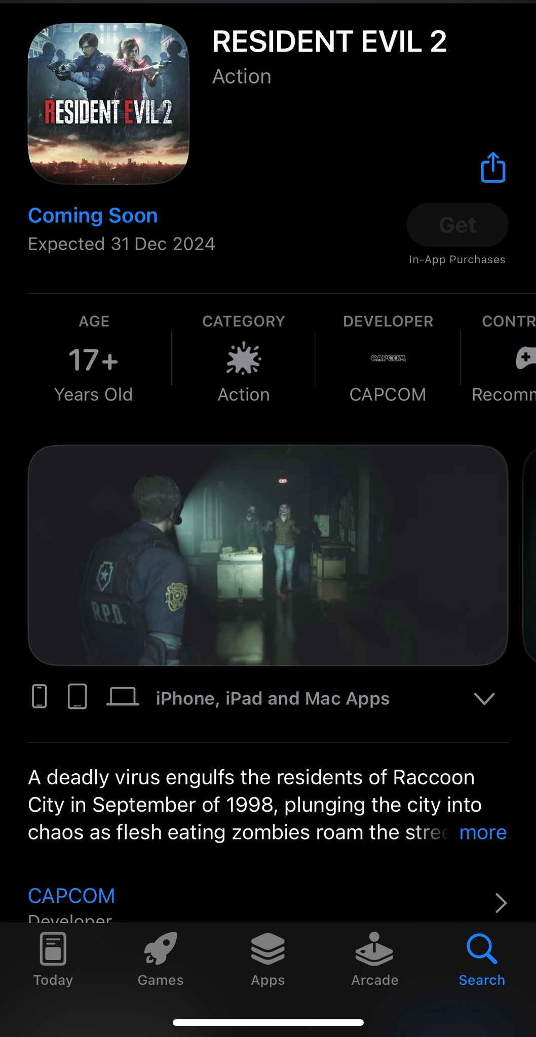 Re2 Ios Resident Evil 2 Remake heading to iPhone and Mac in December ...