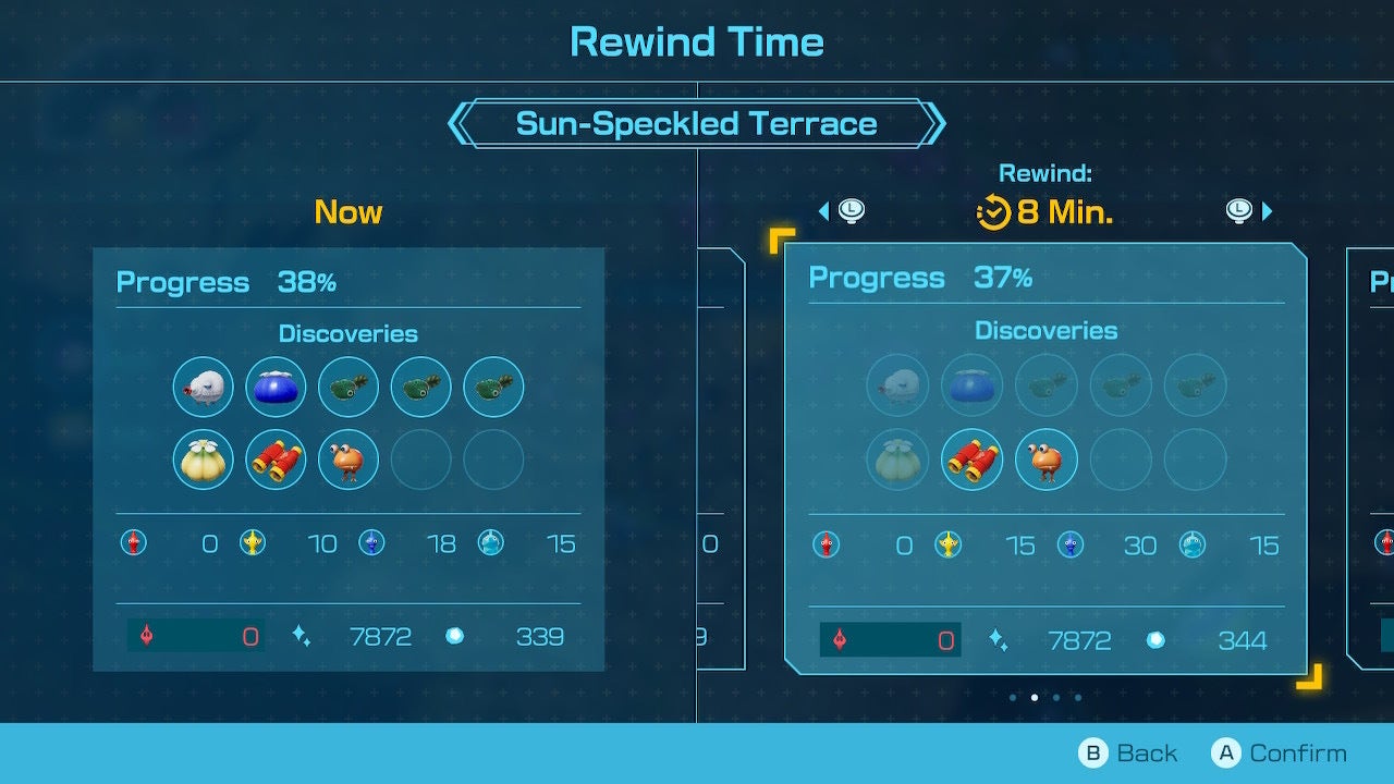 Pikmin 4 time rewind feature.