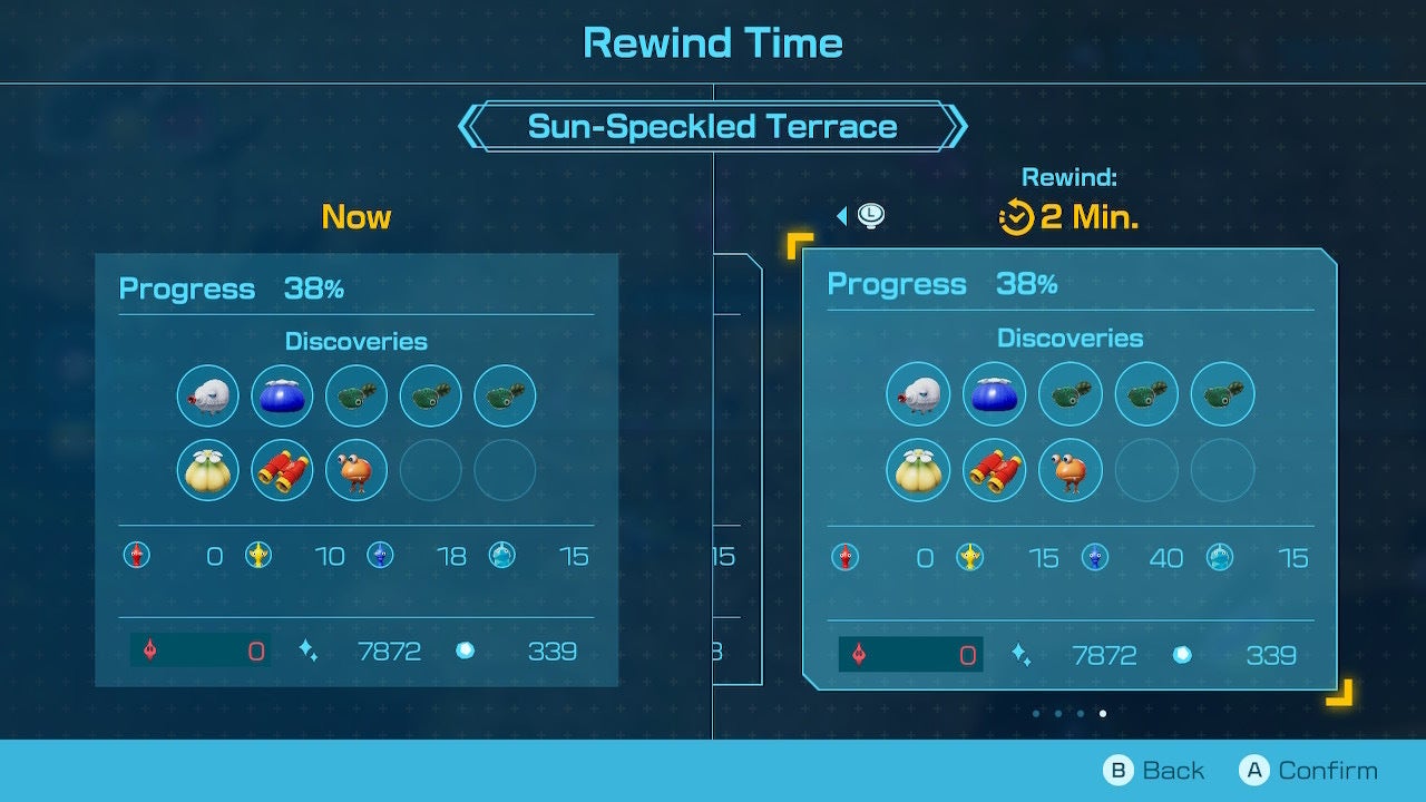 Pikmin 4 time rewind feature.