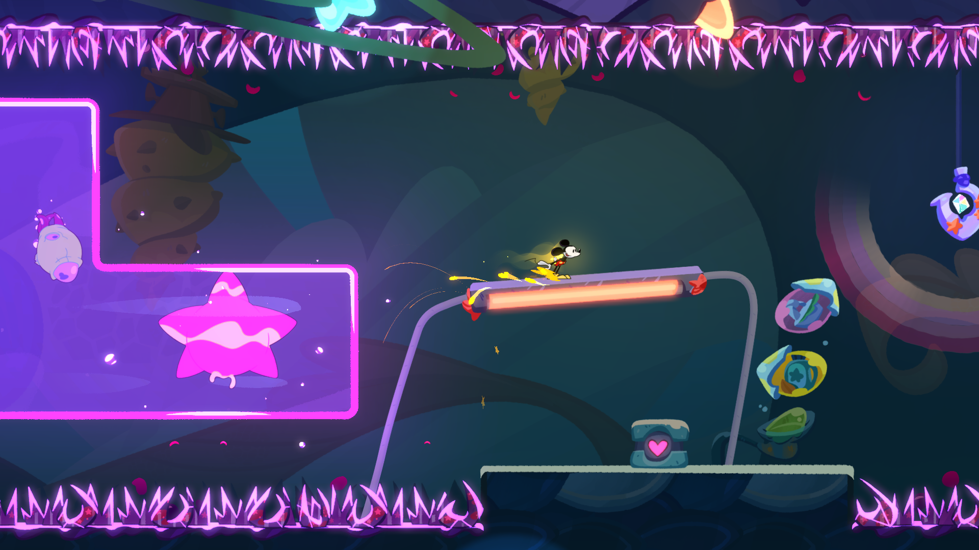 Disney Illusion Island grinding obstacles