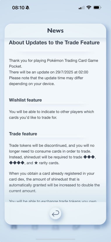 Pokmon TCG Pocket finally receives much-needed trading overhaul | Eurogamer.net Pokmon TCG Pocket finally receives much-needed trading overhaul | Eurogamer.net