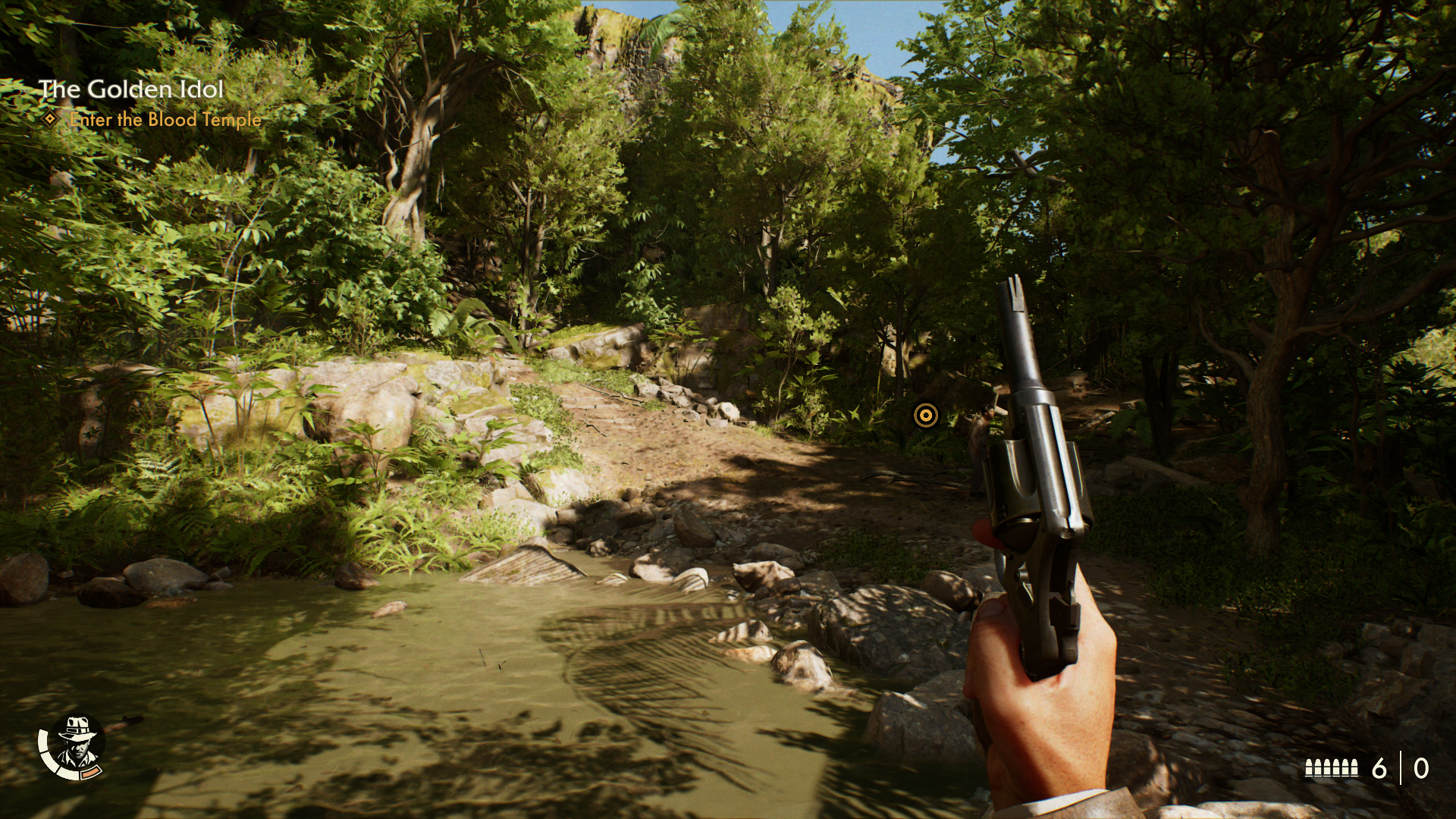 Indiana Jones and the Great Circle running on Medium quality.