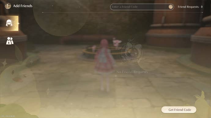 The player looks at the ‘Add Friend’ menu in Infinity Nikki