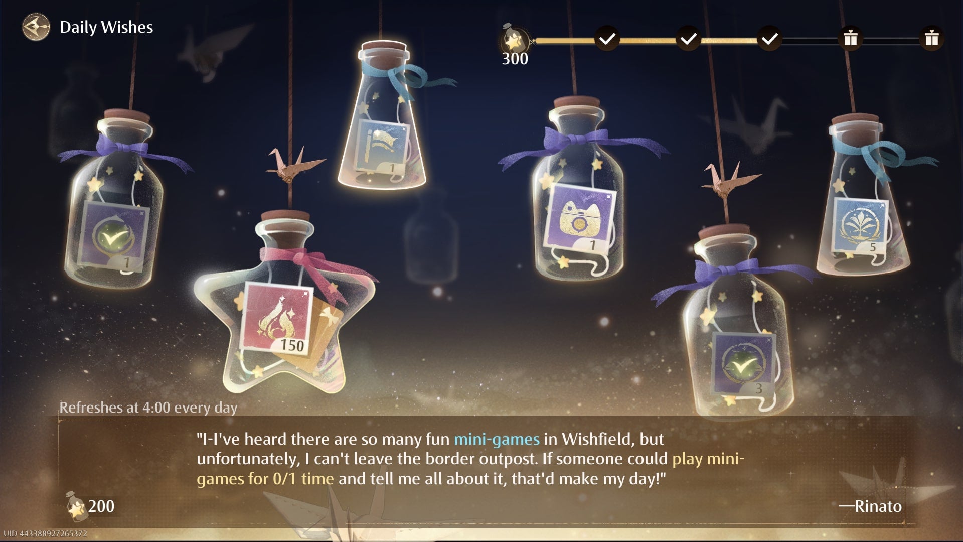 The Daily Wishes menu is shown in Infinity Nikki - 3