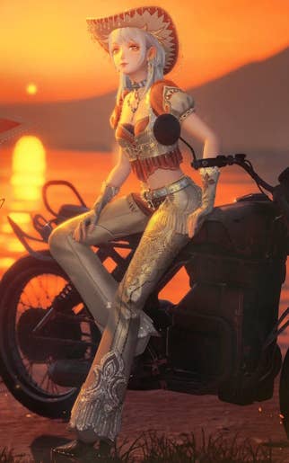 Nikki in the Adventure Ride outfit in Infinity Nikki.