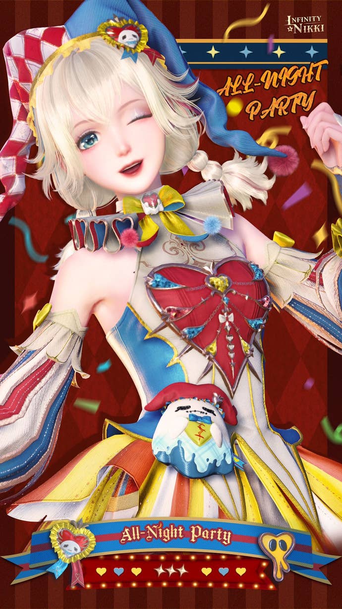 Infinity Nikki All-Night Party outfit.