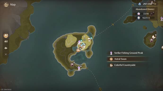 Map location of the Astral Swan in Infinity Nikki.