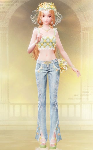 Nikki in the Bright Days outfit in Infinity Nikki.