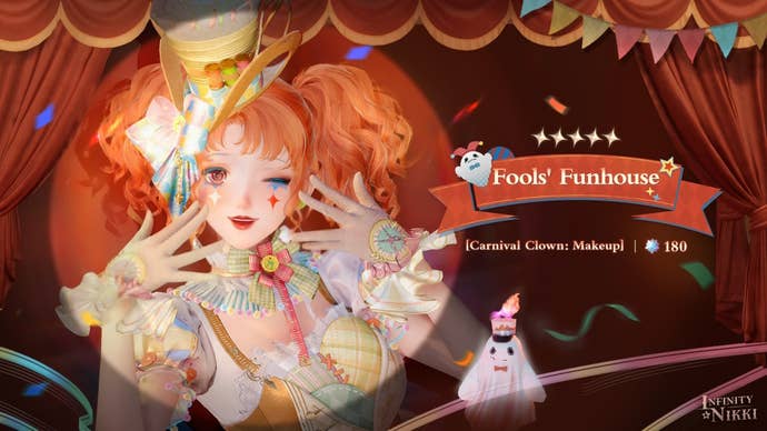 Infinity Nikki Carnival Clown makeup.