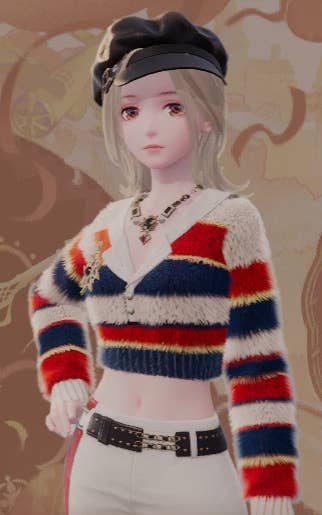 Nikki wearing the Carnival Ode outfit in Infinity Nikki.