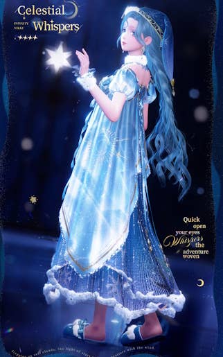 The Celestial Whispers outfit in Infinity Nikki.