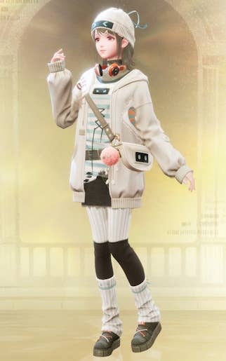 Nikki in the Cosy Adventure outfit in Infinity Nikki.