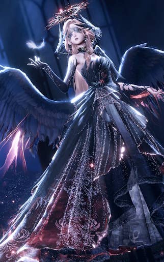 The Crimson Feather outfit in Infinity Nikki.